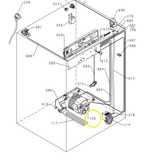 Antriebselektromotor 230V, 420w