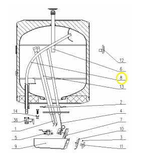 Ablaufrohr 795mm