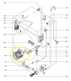 Antriebselektromotor 230V, 350w