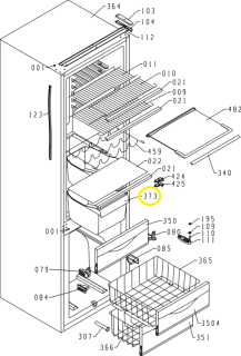 Gemüsebehälter, Klein, Lang H54 Bk014