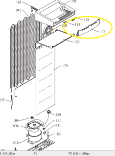 Abdeckung für Verdampfergehäuse