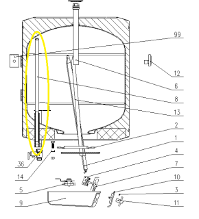 Ablaufrohr D18x490